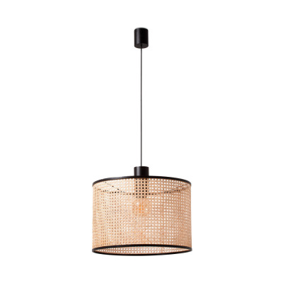 64315-49 Faro MAMBO BLACK PENDANT LAMP E27 ?450*313?450 RATTAN L