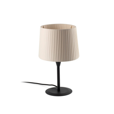 64317-35 Faro SAMBA BLACK TABLE LAMP E27 ?215*160*?190 BEIGE RIB