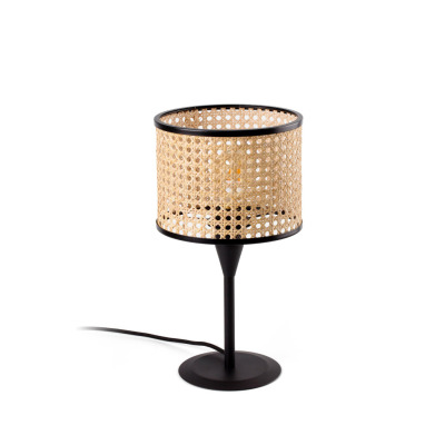 64317-47 Faro MAMBO BLACK TABLE LAMP E27 ?210*200*?210 RATTAN