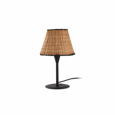 64317-71 Faro SUMBA MINITABLE L. BLACK E27 ?210*160*?120 RATTAN
