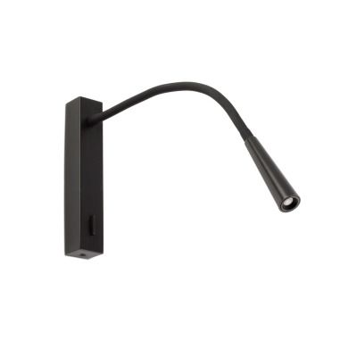 64319 Faro FLIN READER BLACK 3W 3000K