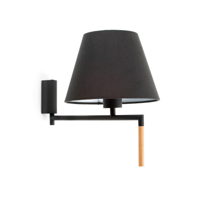 64400-12 Faro RON DARK GREY WALL LAMP BLACK SHADE