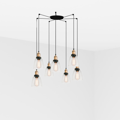 65080-7L Faro LIZ 7L Old gold pendant lamp