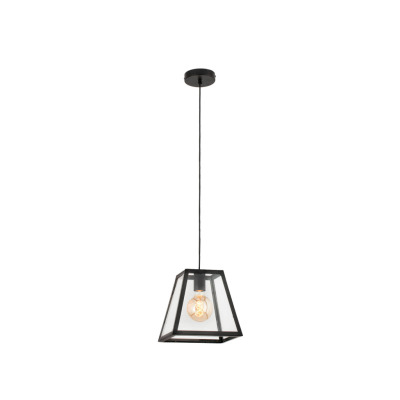 65082 Faro ROSE-1 BLACK PENDANT LAMP 1 X E27 40W