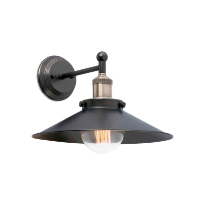 65133 Faro MARLIN BLACK + GOLD WALL LAMP E27 25W