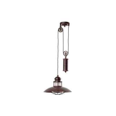 66205 Faro WINCH Brown pendant lamp with scale