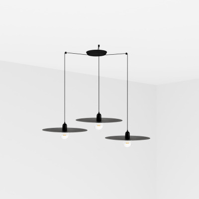 68145-3L Faro PLAT BLACK PENDANT LAMP E27 60W 3L