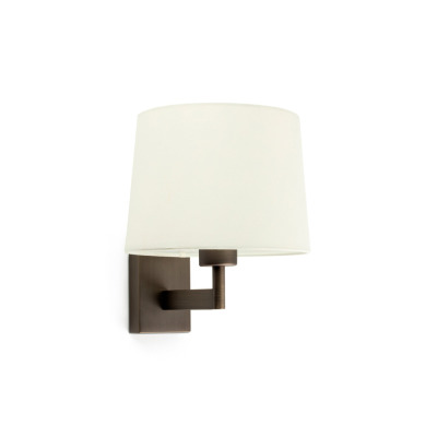 68490-02 Faro ARTIS BRONZE WALL LAMP BEIGE SHADE