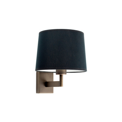68490-03 Faro ARTIS BRONZE WALL LAMP BLACK SHADE