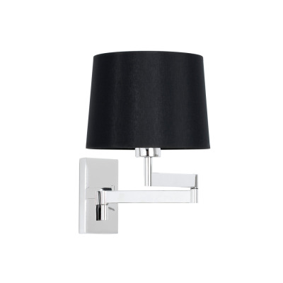 68495-03 Faro ARTIS ARTICULATED CHROME WALL LAMP BLACK SHADE
