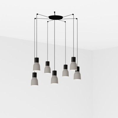 68591-7L Faro KOMBO GREY PENDANT LAMP ?120 1X E27 7L
