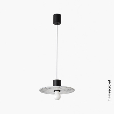 68600-50 Faro CONFETTI BLACK MARBLE SUSPENDED ?30CM 1xE27