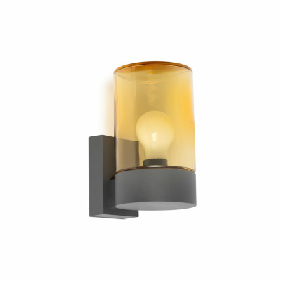 71745 Faro KILA W/L E27 DARK GREY AMBER GLASS