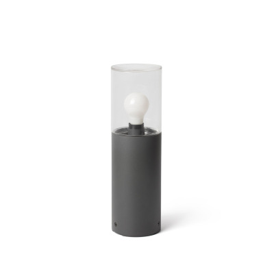 71746 Faro KILA BOLLARD L.H400 E27 DARK GREY TRANSP.GLASS