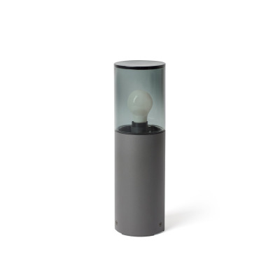71747 Faro KILA BOLLARD L.H400 E27 DARK GREY FUME GLASS