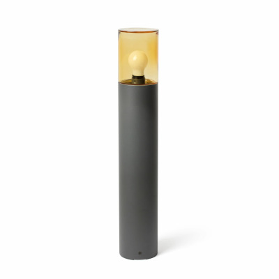 71751 Faro KILA BOLLARD L.H700 E27 DARK GREY AMBER GLASS