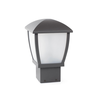 74997 Faro MINI WILMA DARK GREY POST LAMP 1 X E27 11W