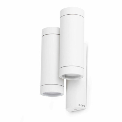 75502 Faro STEPS WHITE WALL LAMP DOBLE GU10 MAX.8W