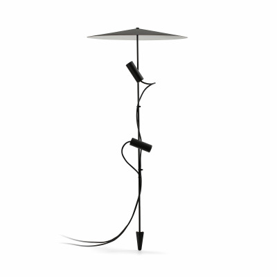 75709-233P Faro CLAP SPIKE BLACK 1030 LED 2X6W 3000K 38° W/PLAT L
